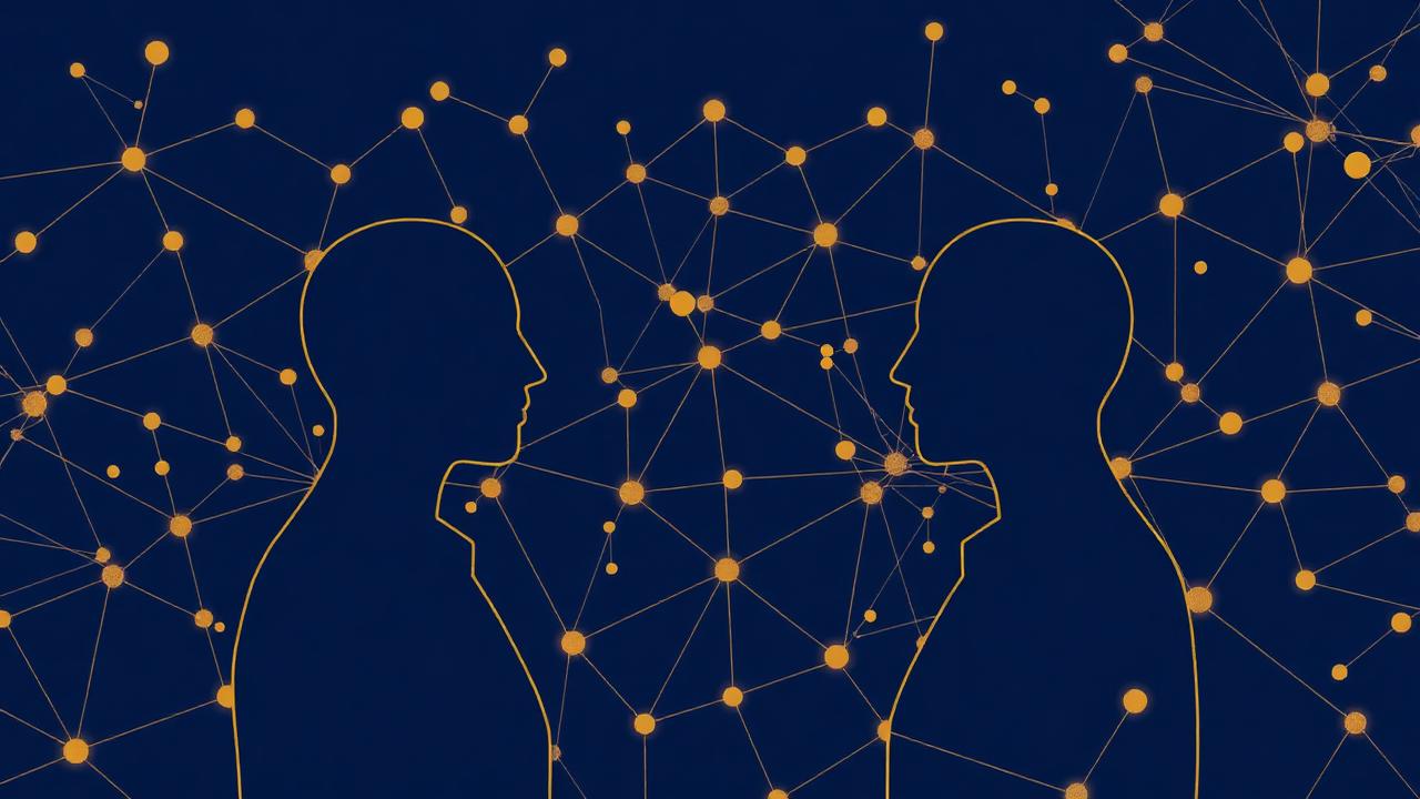 AI agents network illustration